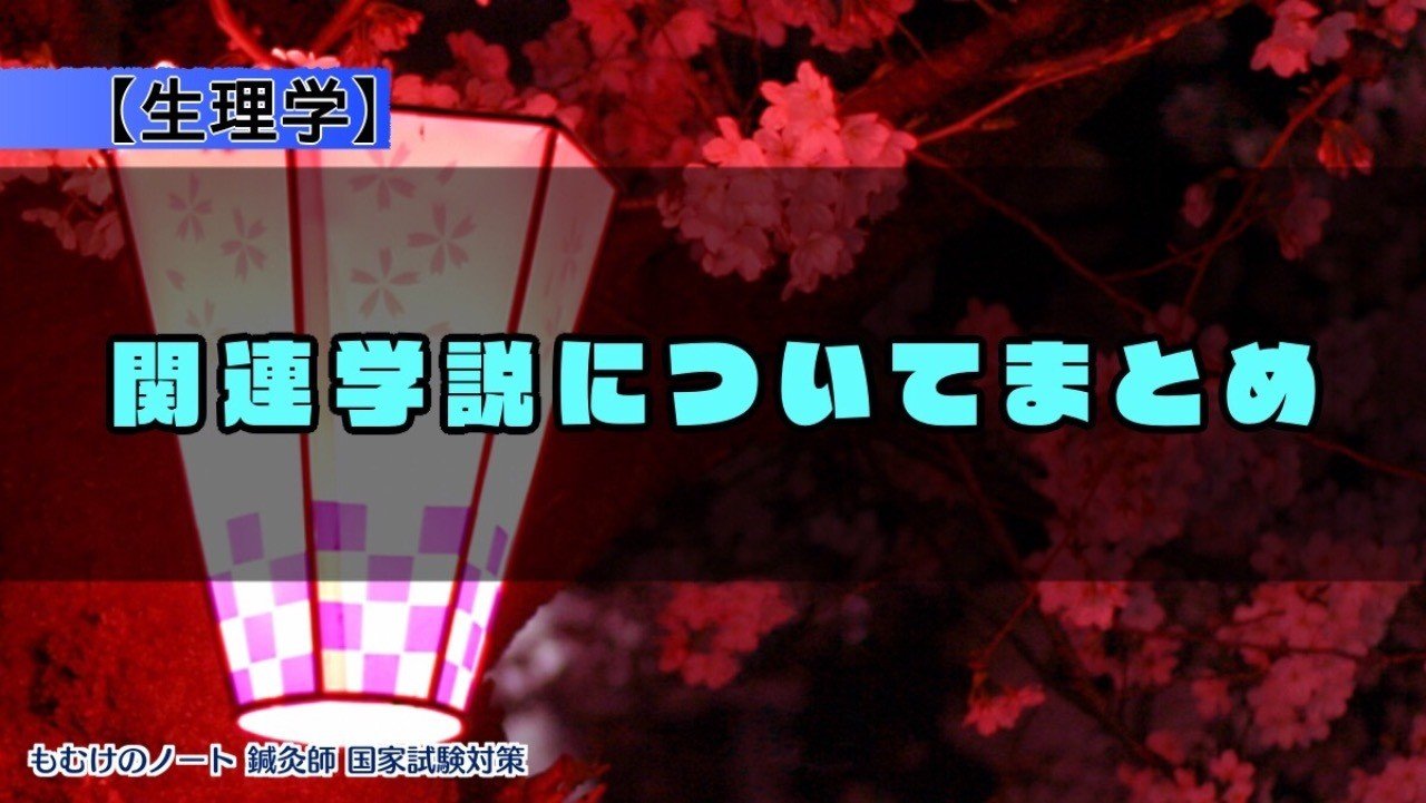 はりきゅう理論 ゴロで覚える関連学説 森元塾 国家試験対策 Note