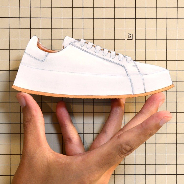Shoes：01381 “JIL SANDER” Covered-Sole Leather Trainer