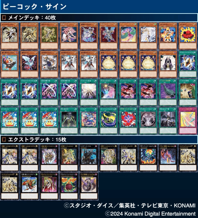 遊戯王デッキ紹介『ピーコック・サイン』｜らんどる