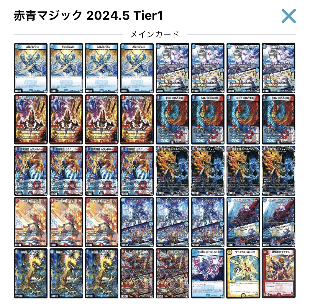 デュエマ アドバンスCS】「第89回 アドCS(2024/3/2)」結果 赤青
