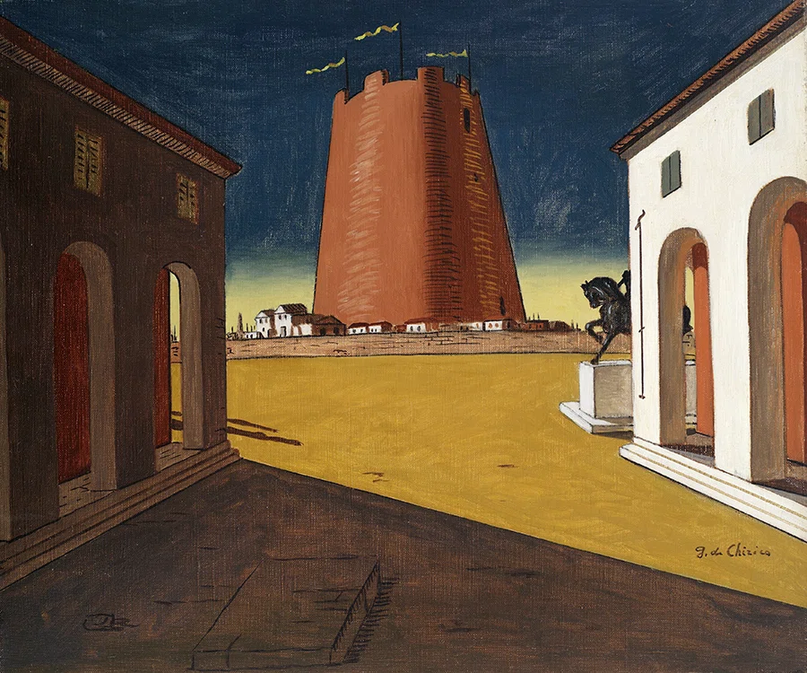 ジョルジョ・デ・キリコ、【大勝負（イタリア広場）】、希少画集画 ジョルジョ・デ・キリコ、大勝負（イタリア広場）、希少画集画 デ