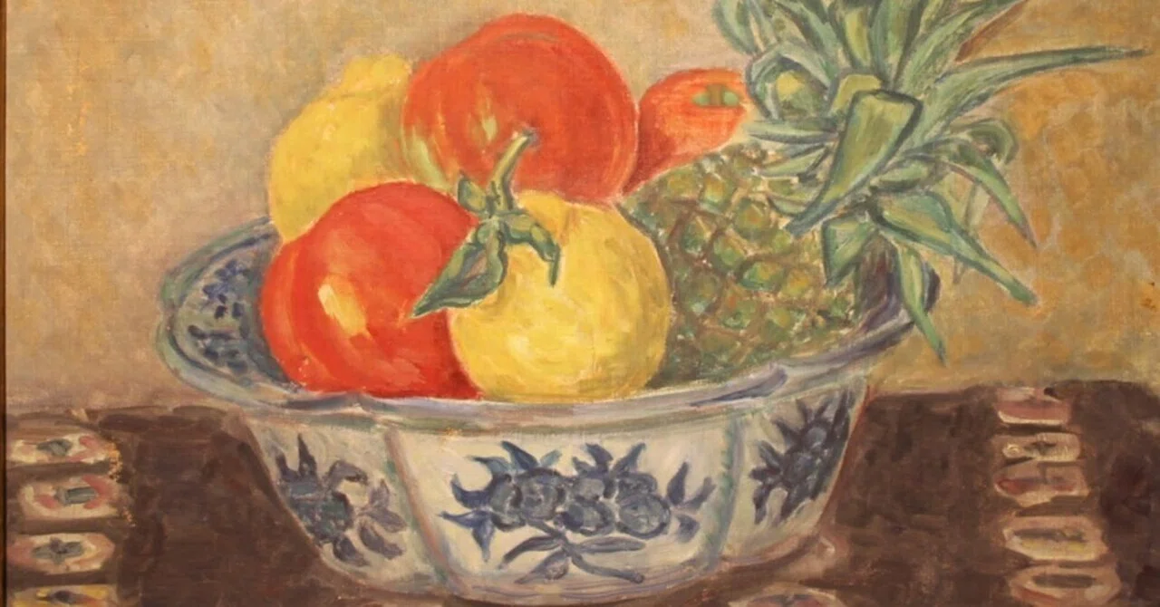 油彩画 果物と陶器 落美 志賀直哉の油彩画――Museum Collection #8 我孫子市白樺文学館｜吉川
