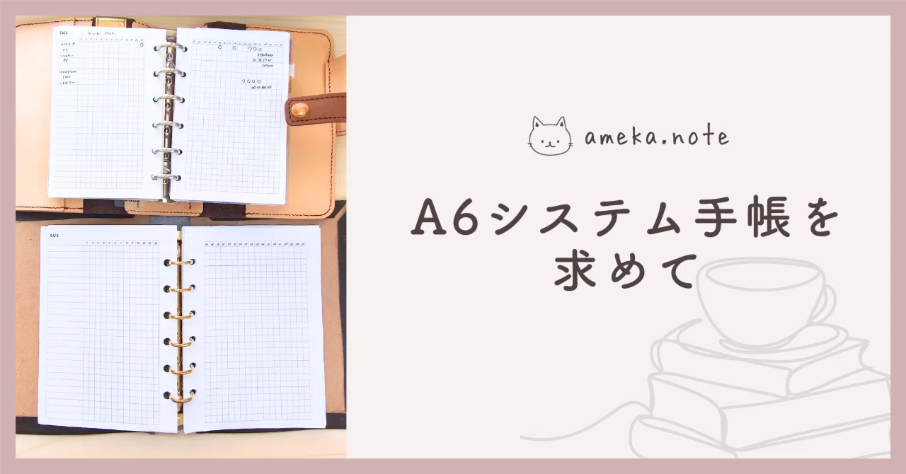 A6サイズのシステム手帳がほしい｜あめかの雑記帳