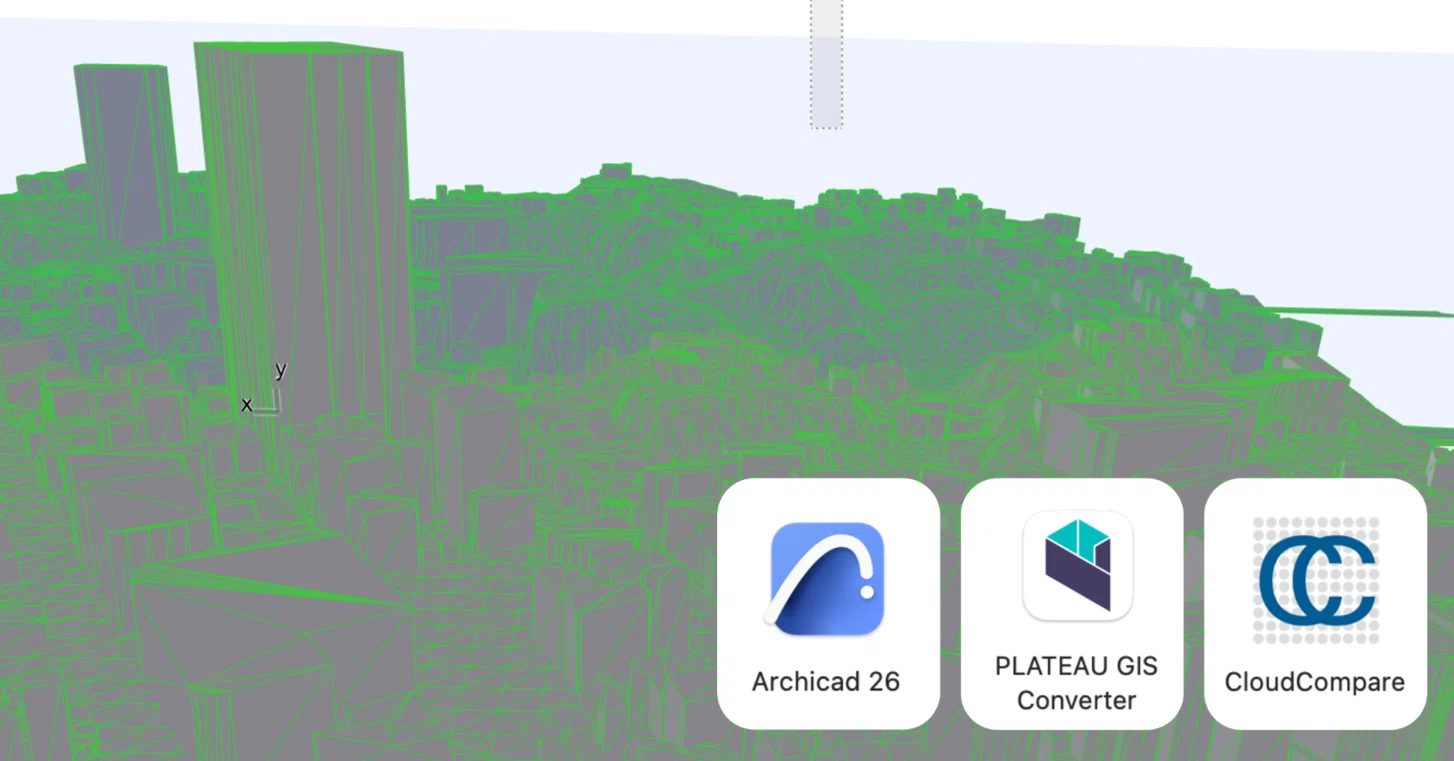 地形付き3D都市モデルをArchicadで読み込む方法｜Kaito SAKAMOTO