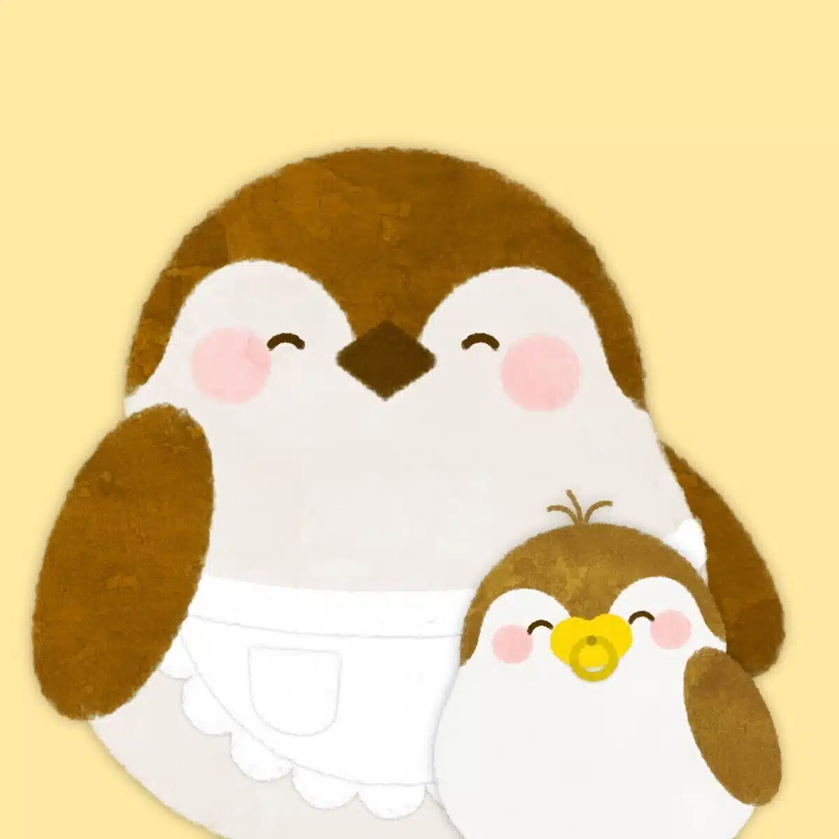 すずめのおやこ