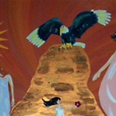 80号の大作の作品紹介⑧ハッピー蓮の花｜ハッピー太陽画家小楠アキコ