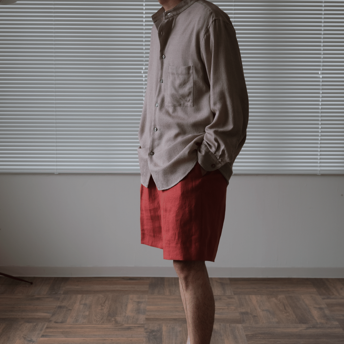 Gorsch ゴーシュ リネンシャツ カプリシャツ スキッパーシャツ 48 Gorsch ゴーシュ リネンシャツ カプリシャツ スキッパーシャツ