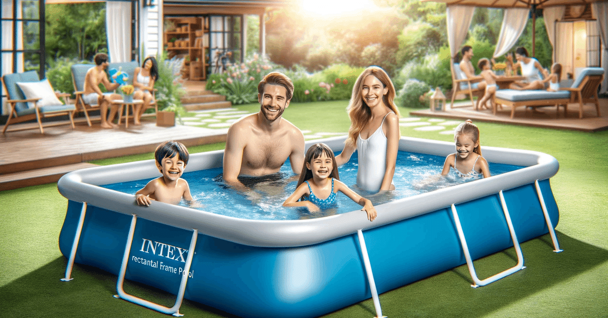 レビュー】INTEX レクタングラフレームプール 220x150x60cm｜くまさん 