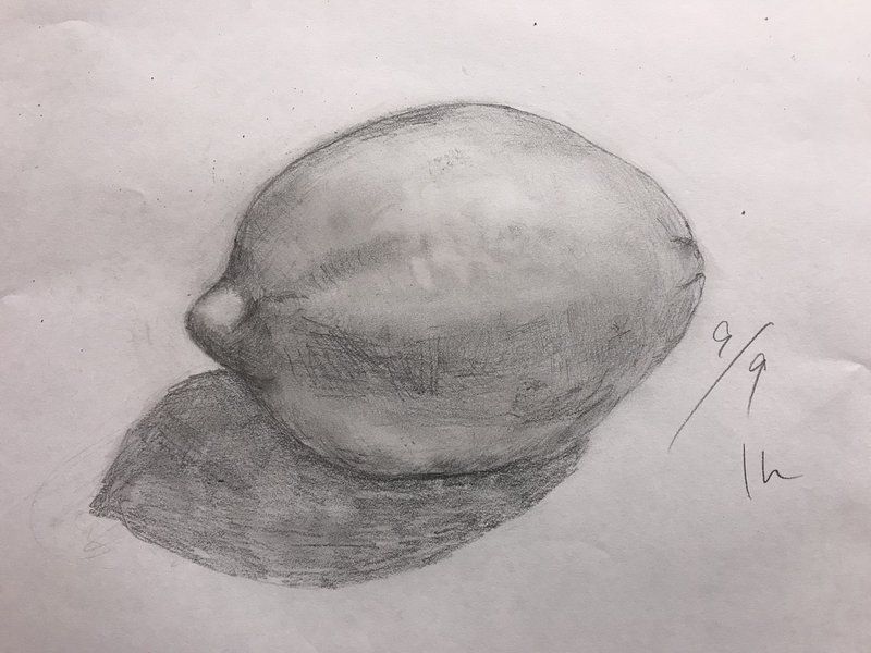 一日一デッサンday13 レモンってこんなむずいの のぶゆき Note