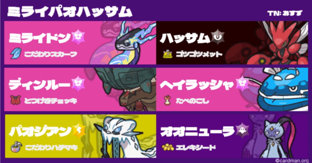 S18 最終548位(R2001)】ミライパオハッサム【ポケモンSV】｜おすず