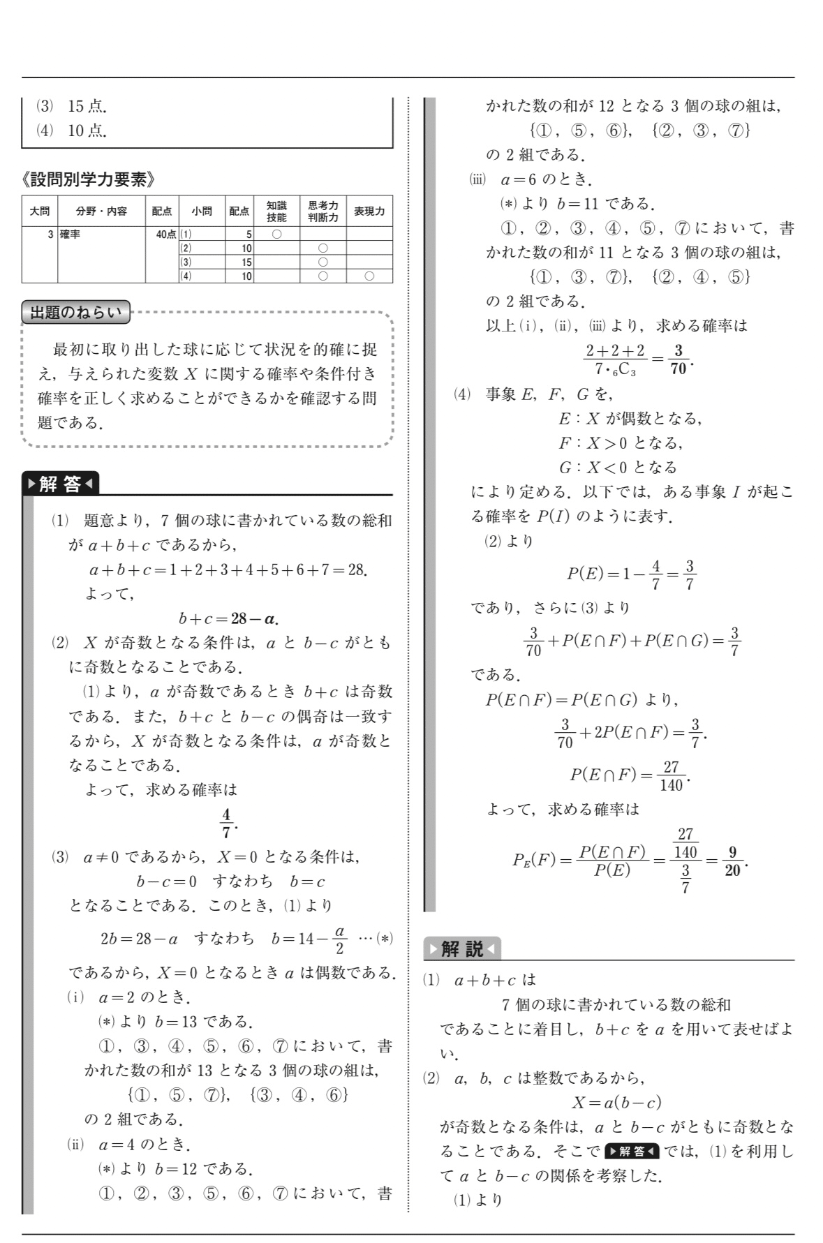全統模試 数学 2023年 高3 第1回 過去問 解答|ねり餅にー 全統模試 数学 2023年 高3 第1回 過去問 解答|ねり餅にー
