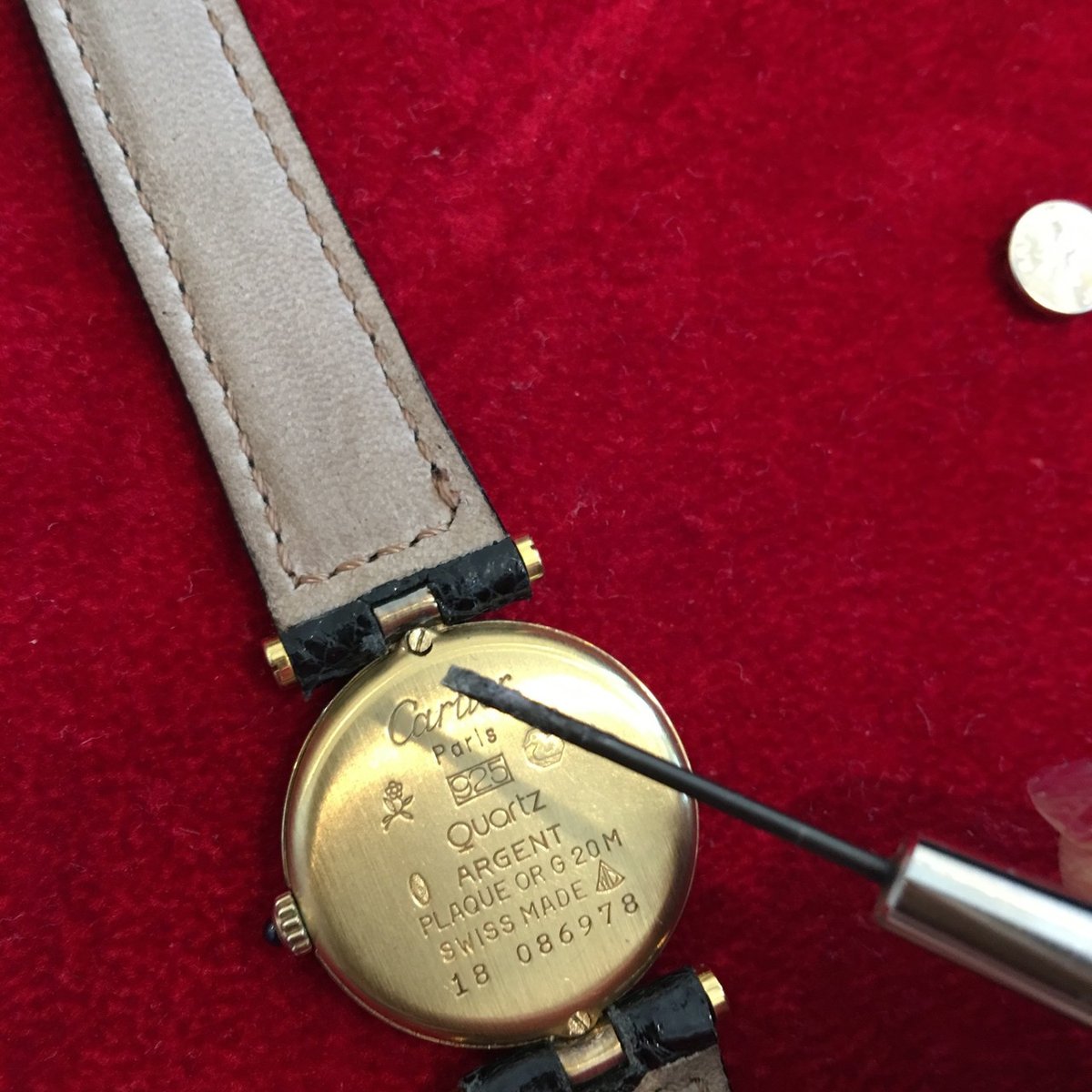 vintageカルティエの時計電池交換やってみた “must de Cartier