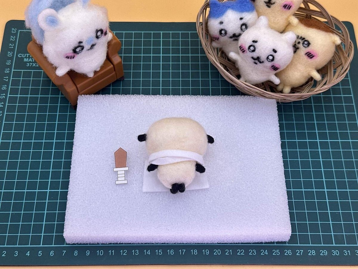 羊毛フェルトに挑戦！第12弾「ちいかわのらっこ」その5 ～最終章×最終  