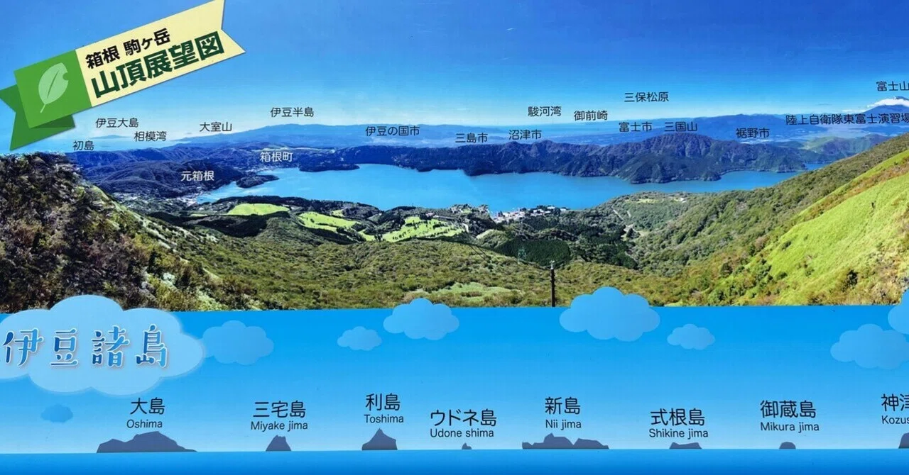 絵　駒ヶ岳ロープウェイ　直筆 新緑の箱根⑨駒ヶ岳ロープウェイと絶景の富士｜jun_travel