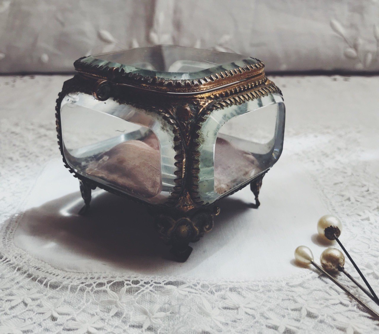 オルモルガラスジュエリーボックス＊.・｜antiquemanon