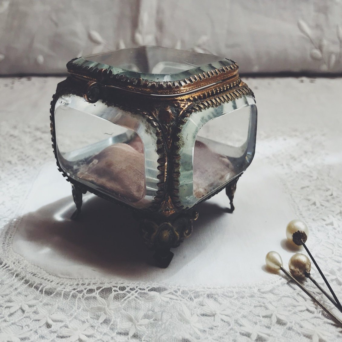 オルモルガラスジュエリーボックス＊.・｜antiquemanon