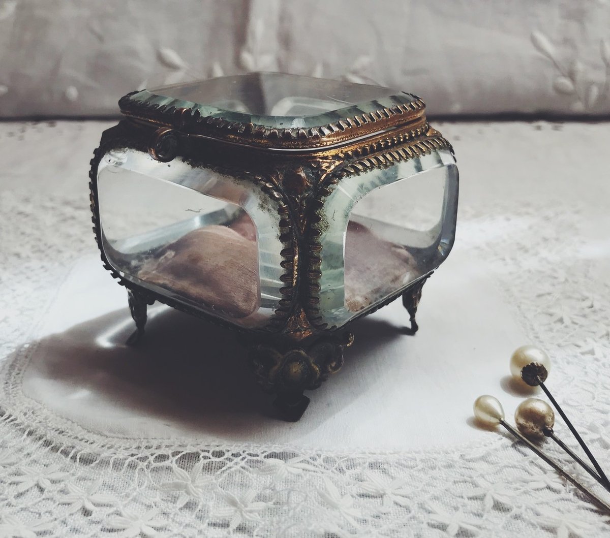 オルモルガラスジュエリーボックス＊.・｜antiquemanon