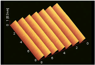 その5-ブレーズド ホログラフィック 回折格子のAFM 写真