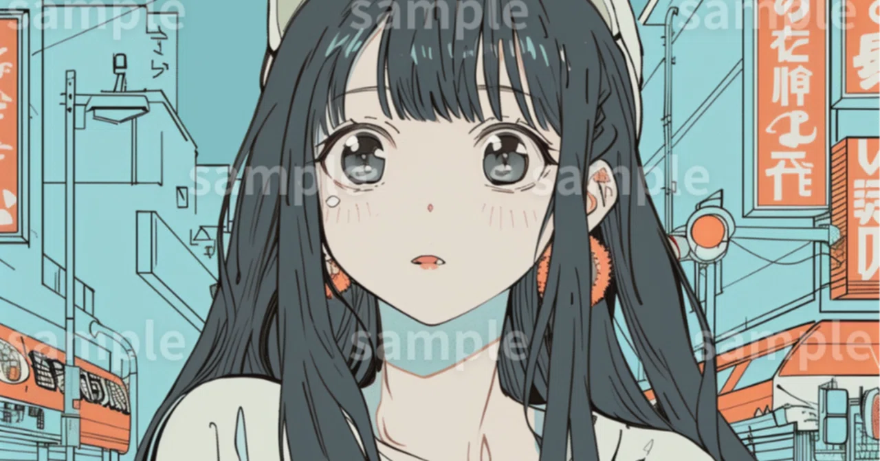 イラスト】「キャップを被った女の子」｜ロック画面・待ち受け画像