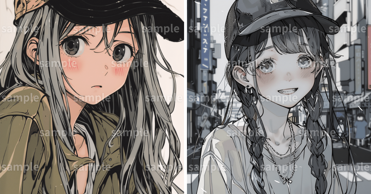 イラスト画　生き生きとした女性「赤い帽子」 在庫有】 イラスト画 絵画 - くさかっ 生き生きとした女性「赤い