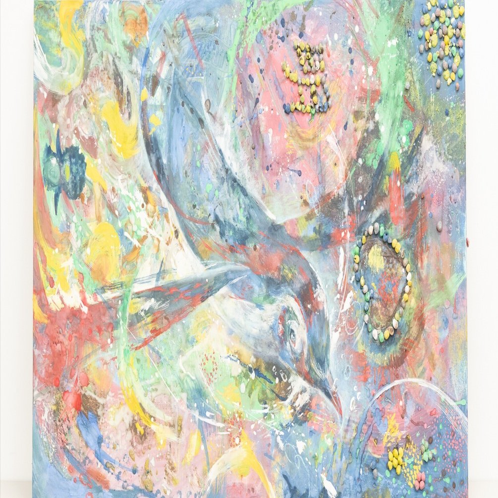 廃材を使って未来を描く： 画家・綾海さんとのワークショップ｜明治