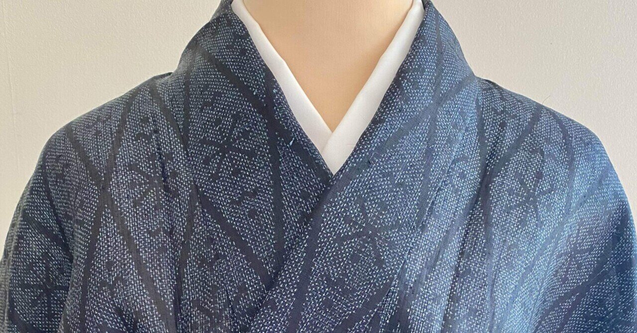 宮古上布菱花模様着物|夢吉きもの 宮古上布菱花模様着物|夢吉きもの