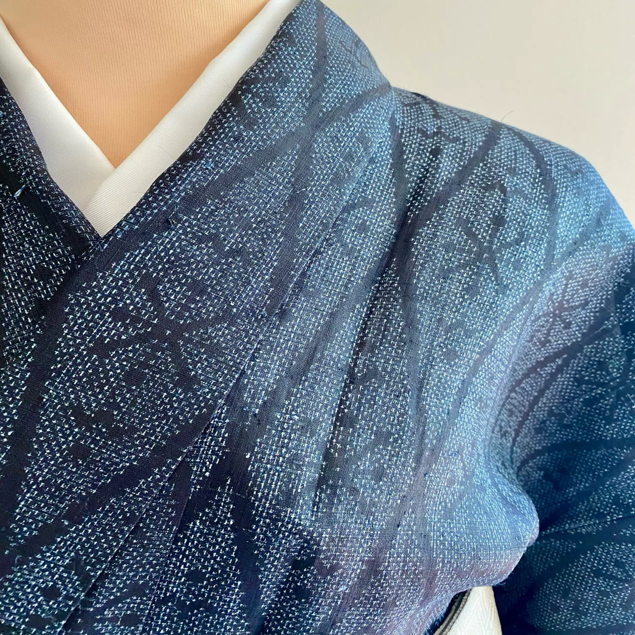 宮古上布菱花模様着物｜夢吉きもの