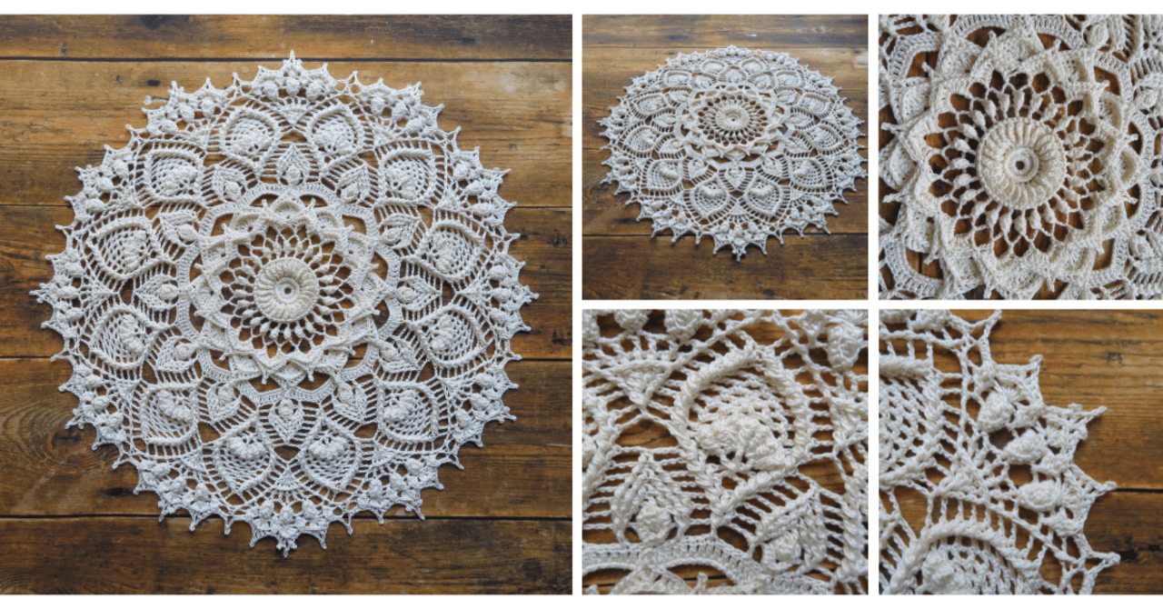 Pattern / Ayaka Doily｜笠石あき--かぎ針編み・レース編みの編み図
