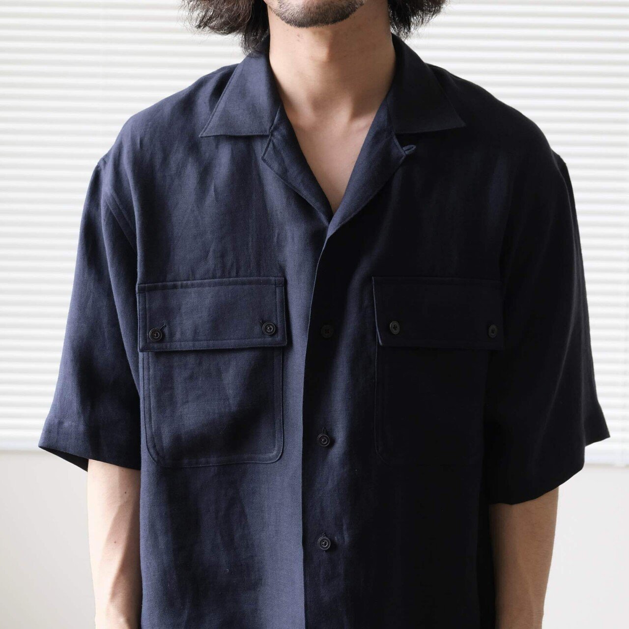 ULTERIOR アルテリアTWILL OPEN COLLAR SHIRT 4 ULTERIOR(ｱﾙﾃﾘｱ) / L/R TWILL OPEN COLLAR SHIRT(2 colors)
