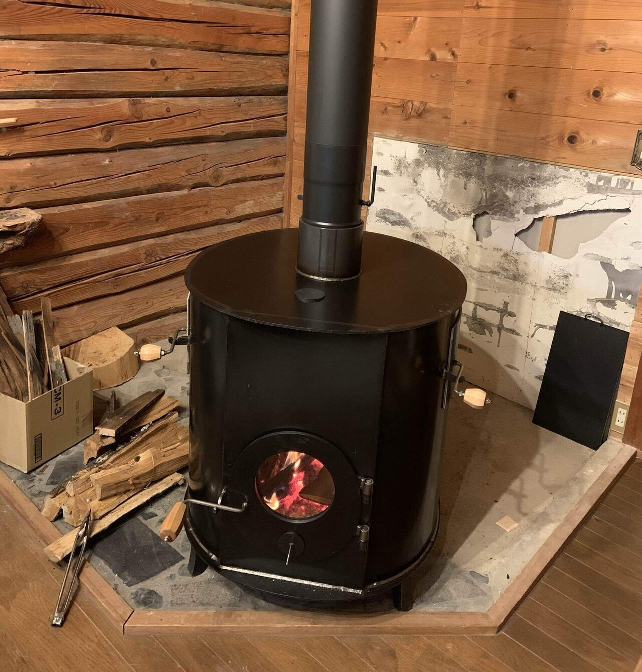 薪ストーブ、煙突一式