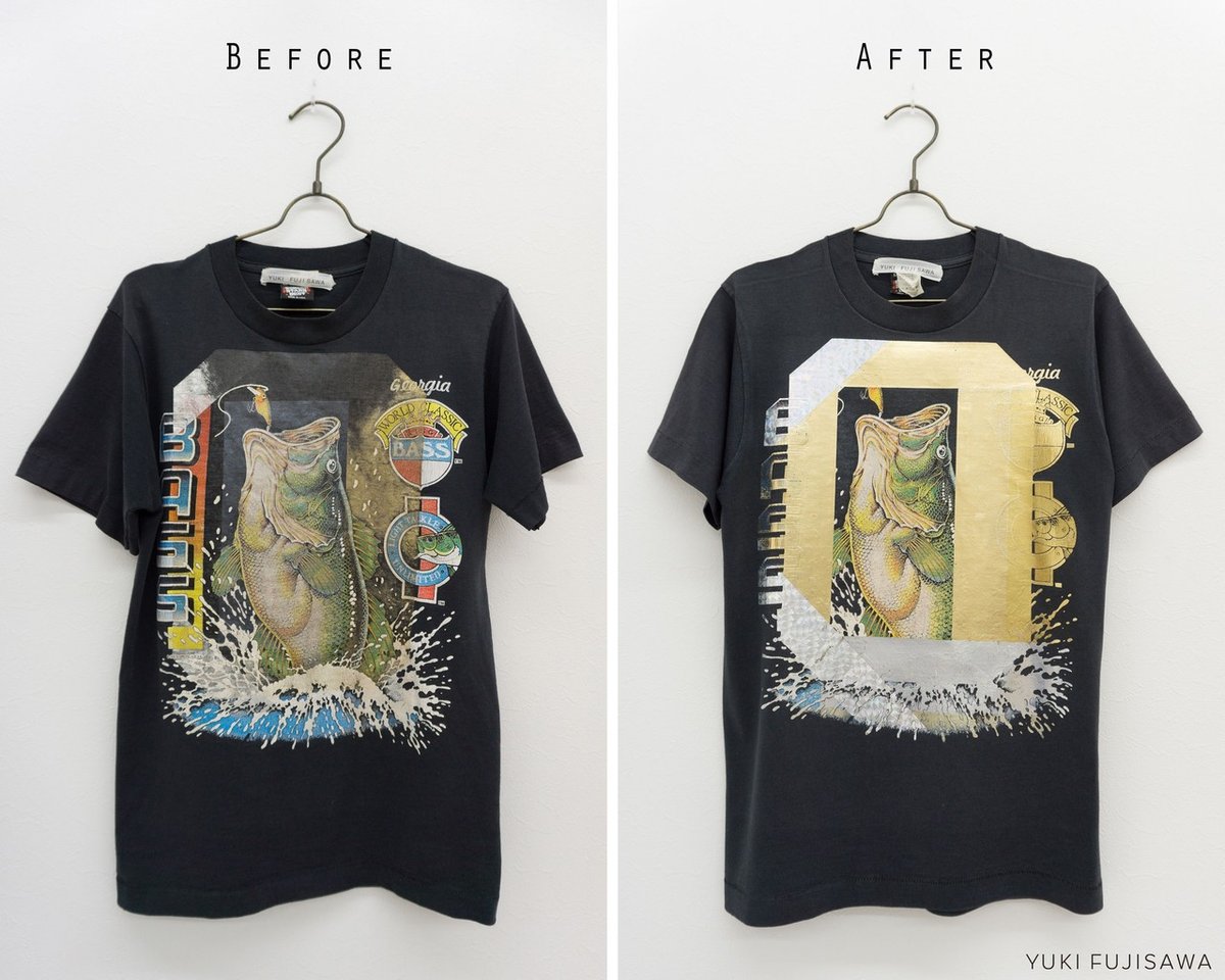 箔と染めで新しく生まれ変わる古着 NEW VINTAGE｜YUKI FUJISAWA 