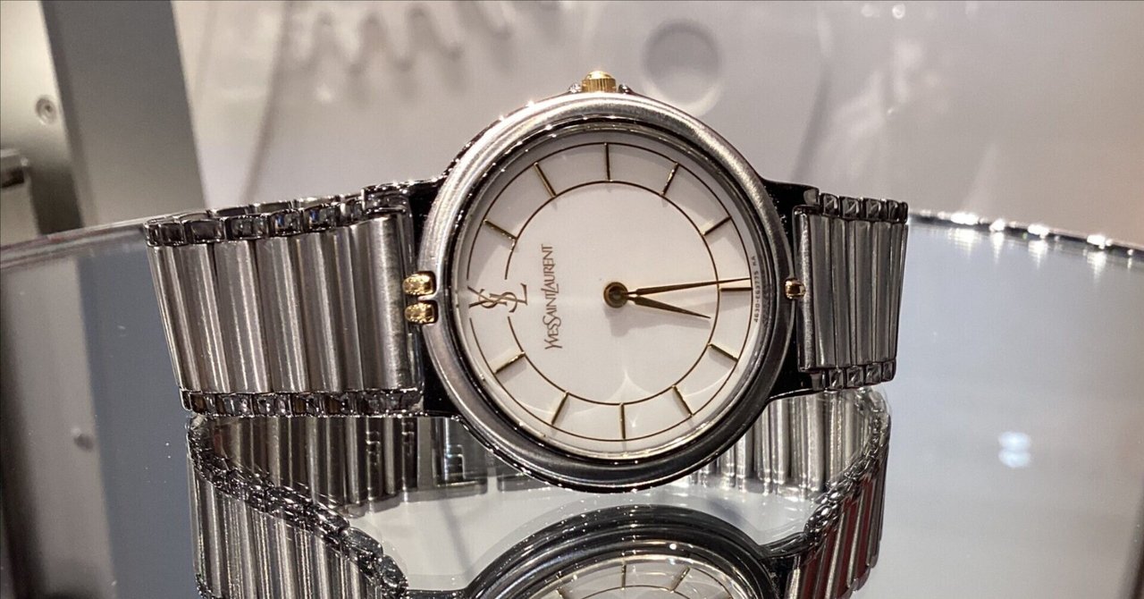 【電池交換済】Yves Saint Laurent 腕時計YSL ロゴ ブラック イブ・サンローラン(Yves Saint Laurent)時計の修理・電池交換