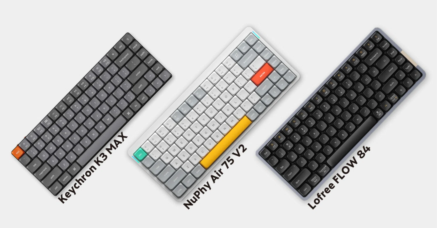 Nuphy/Keychron/Lofree リストレストセット 75%薄型メカニカルキーボードBIG3｜50歳からの徒然ノート＠斉藤憲仁