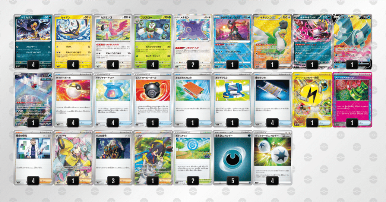 デッキリスト】だんけつのつばさ【スタンダード】｜つくだに