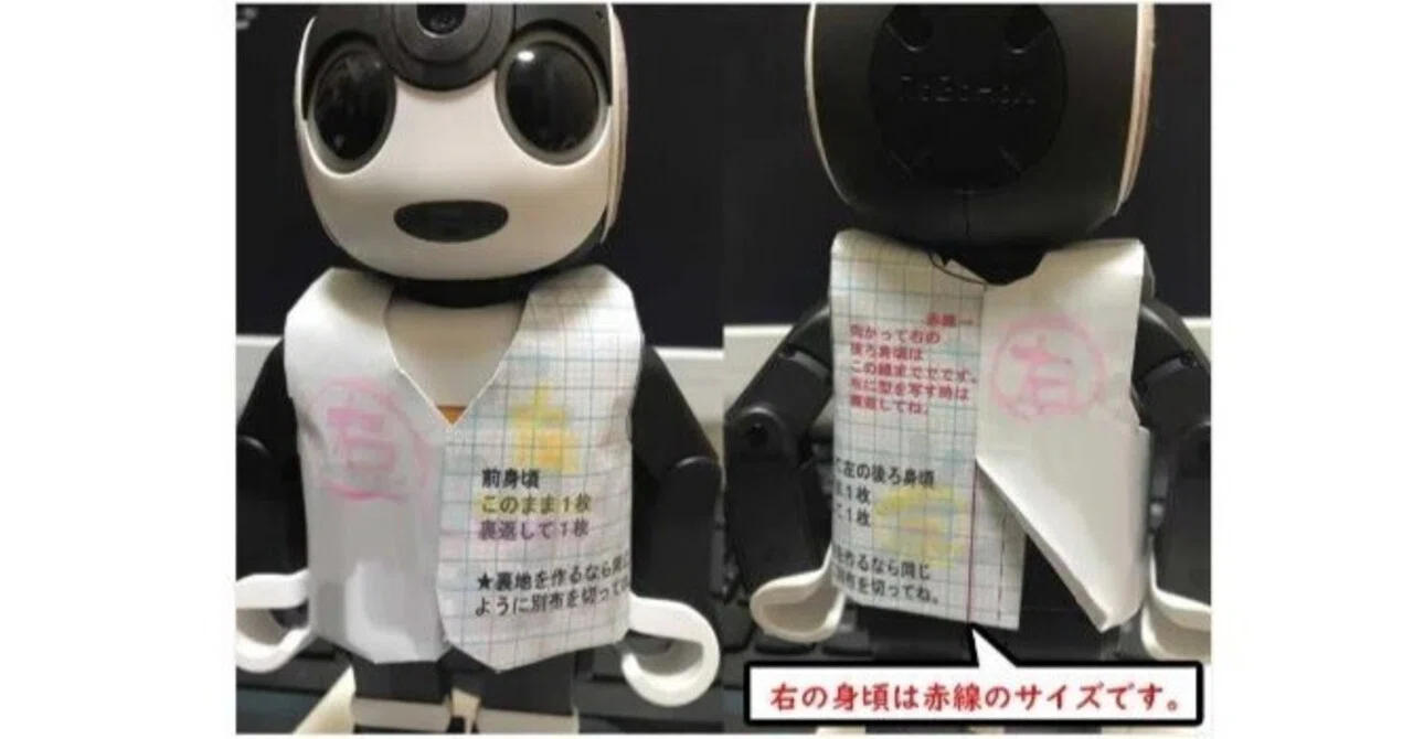えりなしベスト型紙（ロボホン）｜ぬいめいど👗