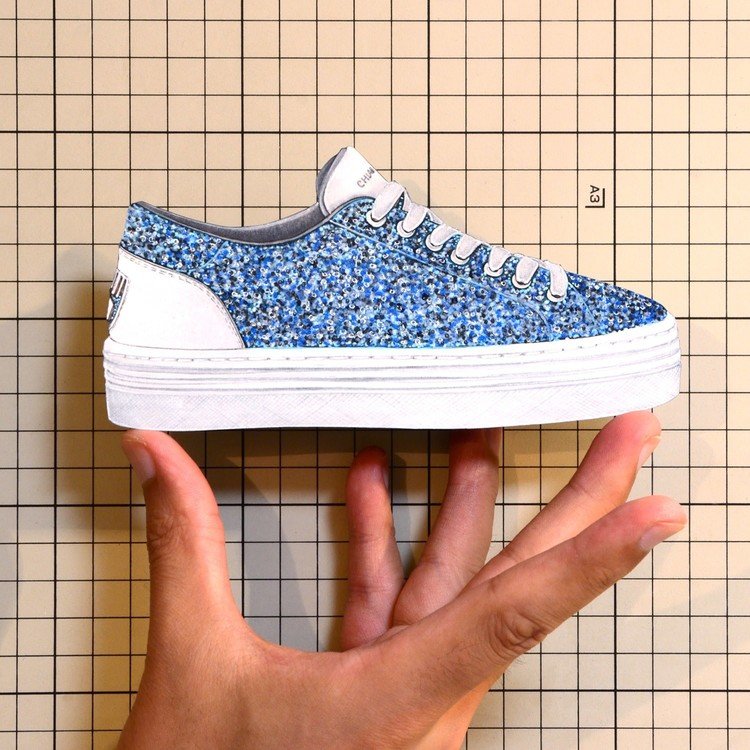 Shoes：01391 “Chiara Ferragni Collection” Glitter Logomania Sneaker