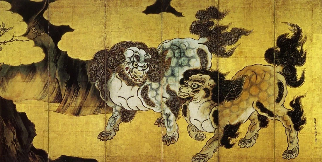 今日は狩野派の祖、狩野永徳の忌日。 安土城等の極彩色の障壁画、悠久