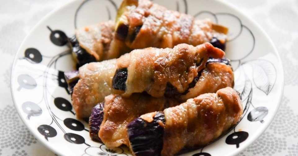 ナスの肉巻きニンニク味噌だれ Emik Note