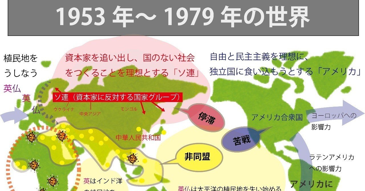 図解】これならわかる! ゼロからはじめる世界史のまとめ㉕ 1953年
