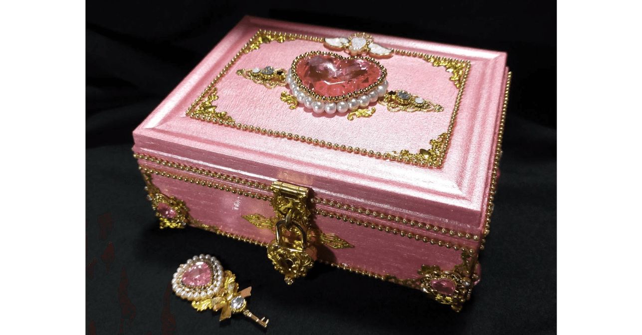 100均木箱で夢の宝石箱作った制作記録｜すえ