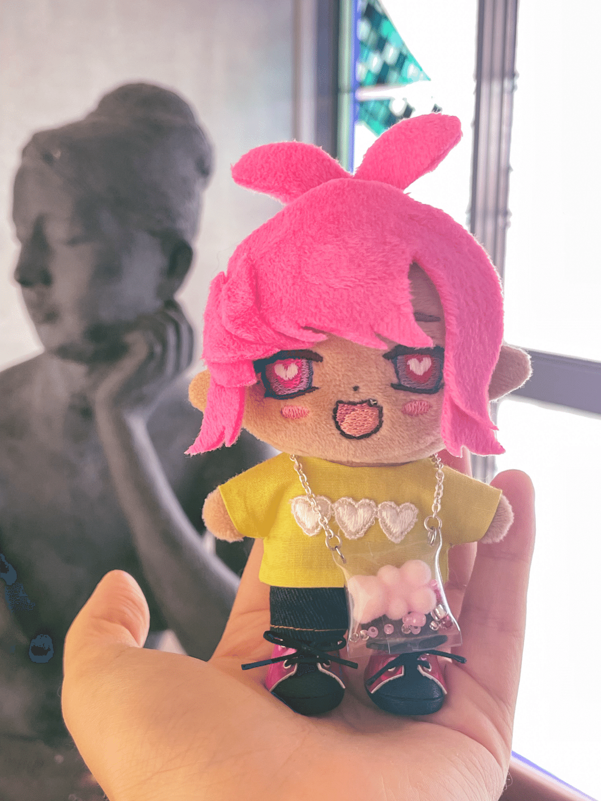 自作ぬいぐるみ・ピンクの子 こ*う様 無属性 自作ぬいぐるみ(小) 私生( 自作ぬいぐるみ・ピンクの子 こ*う様 無属性 自作ぬいぐるみ(小) 私生(