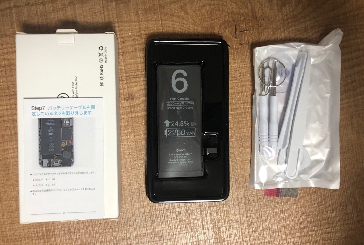液晶割れ】iPhone6の液晶パネルとバッテリーを自分で交換してみる