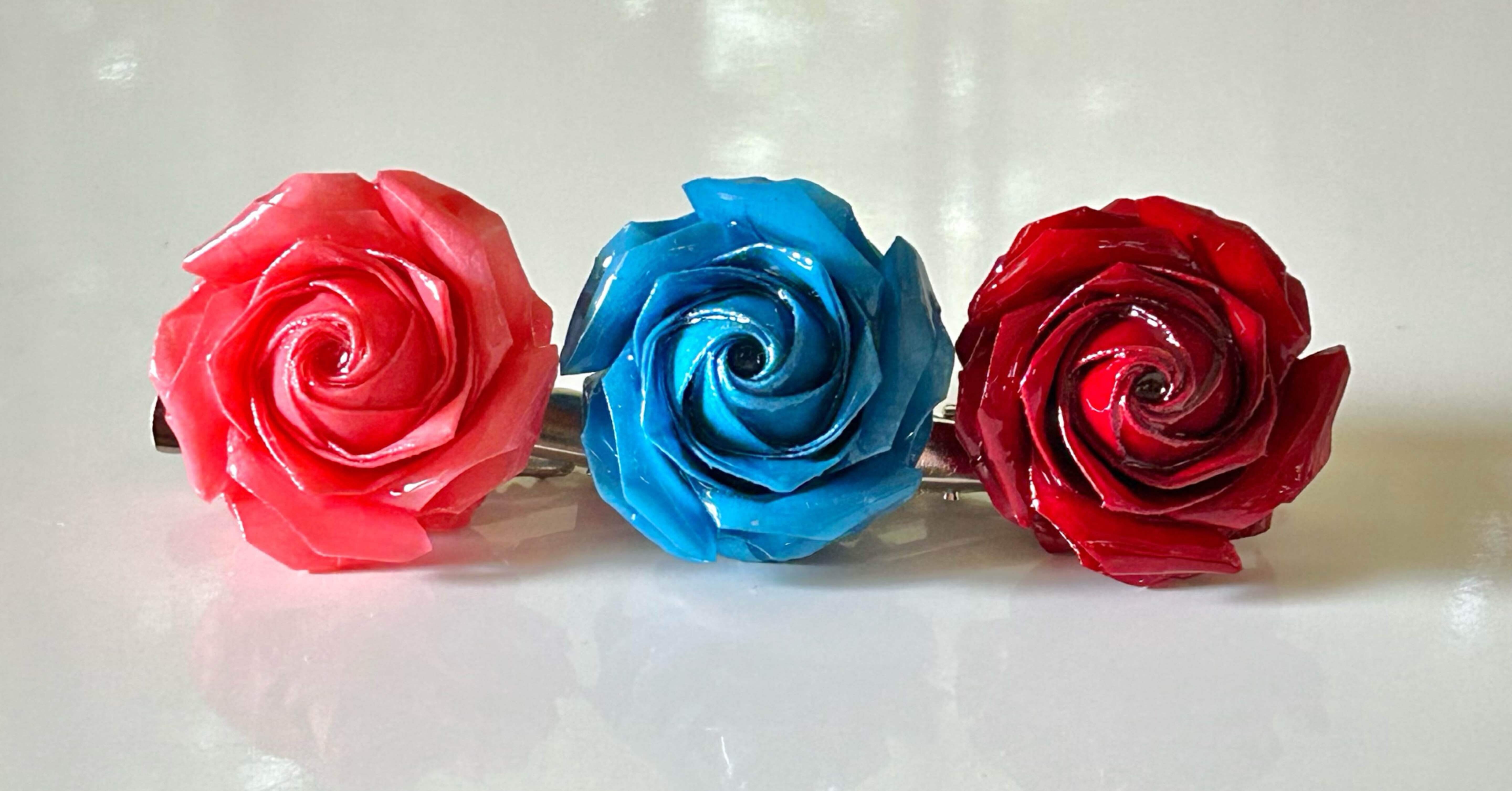 レジンヘアゴム　ブルー　バラ　企画3 レジンヘアゴム ブルー バラ 企画3 レジンヘアゴム ブルー バラ 企画3