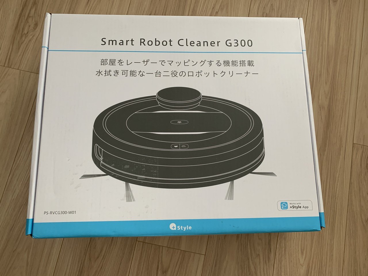 新品未開封！+Style スマートロボット掃除機 G300（モップ付き）