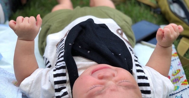 新宿御苑 生後3ヶ月 地下鉄と徒歩で30分 10km Tak Tom Note