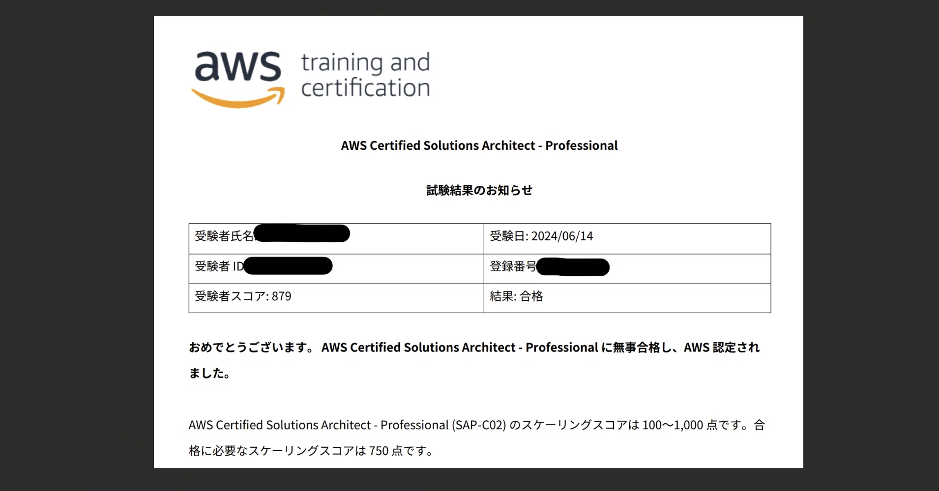 【6月限定AWS認定217問要約版】SAP-C02(90%合格率) 実績あり AWS Certified Solutions Architect - Professional(SAP-C02)に合格