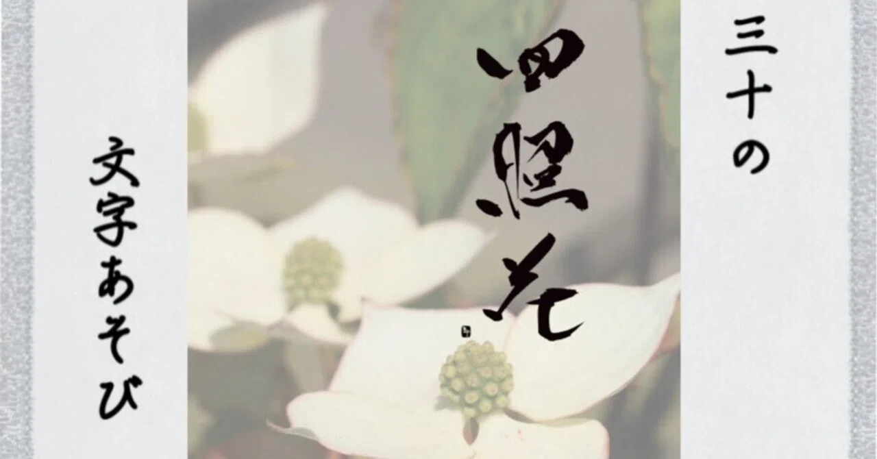 四照花~ししょうか~|三十(さとう)