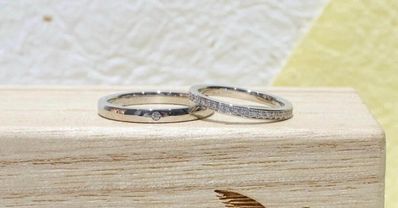 石ありの結婚指輪｜石で変わる印象の違いと魅力について｜鶴(mikoto