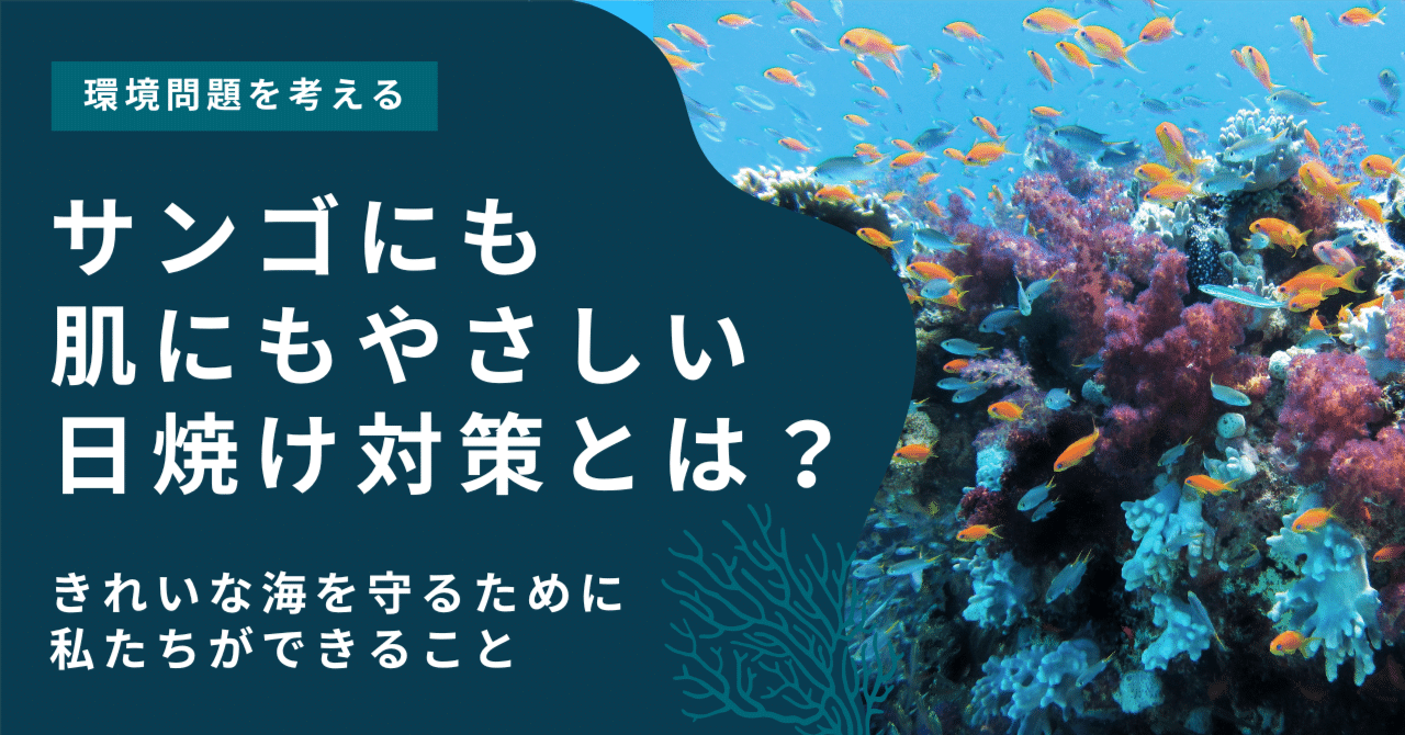 サンゴにも肌にもやさしい日焼け対策とは？【日焼け止めと環境