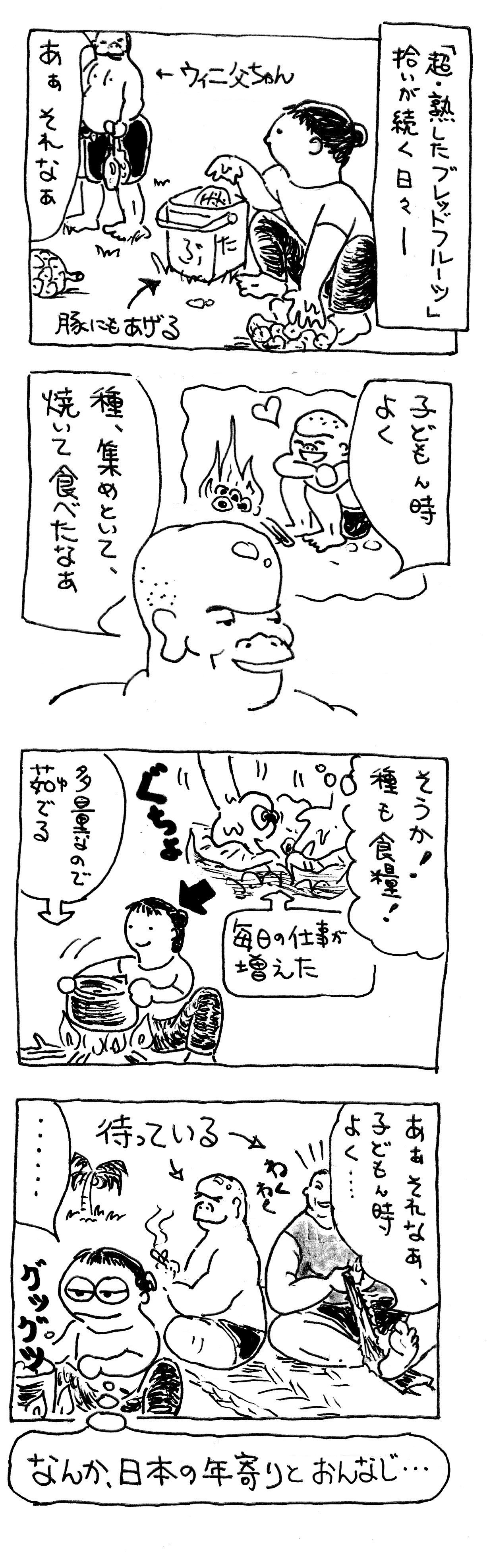 最初の日々15 パンの実の種 南の島の異邦人 もんでん奈津代 Note